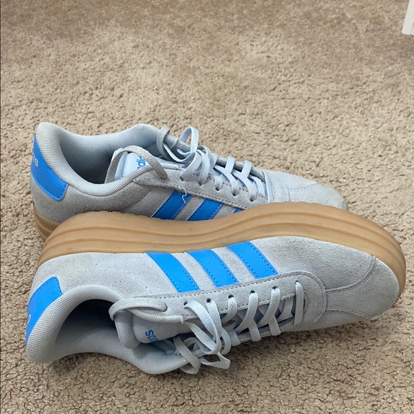 Adidas womens Gray and Blue Sneakers - Picture 3 of 3